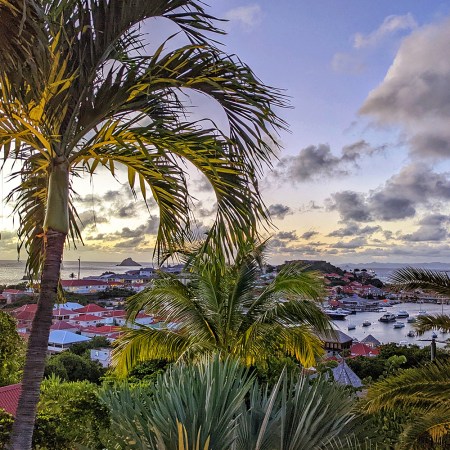 The view of St. Barts from Hôtel Barrière Le Carl Gustaf Saint-Barth, a new boutique hotel that we visited