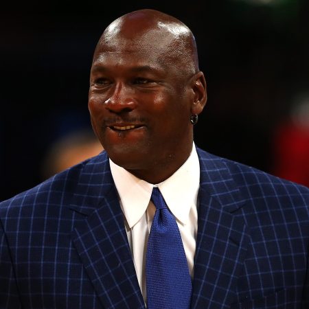 Michael Jordan at the NBA All-Star Game in 2016. The NBA recently renamed the MVP award for Jordan.