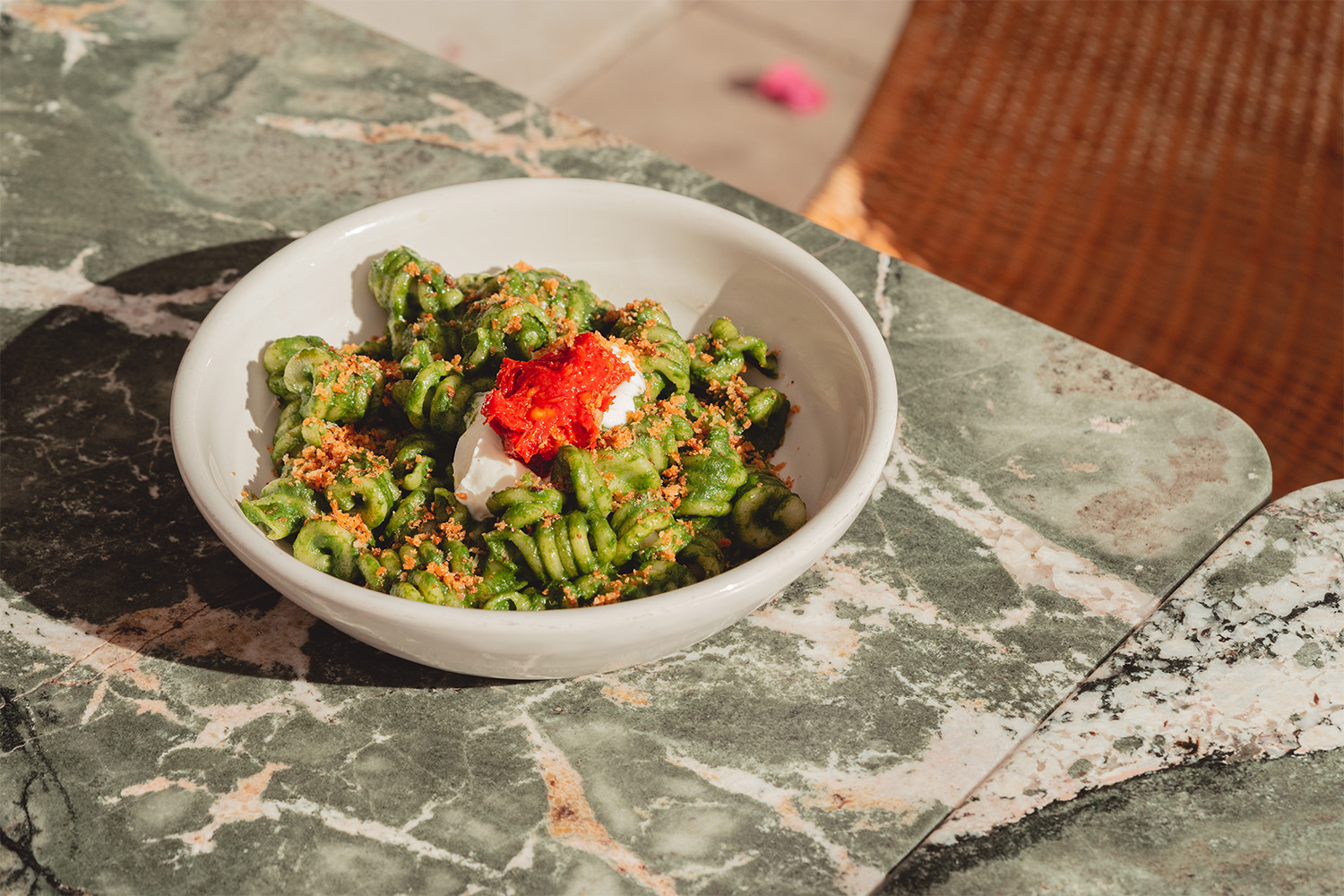 Wild Arugula Pesto Pasta