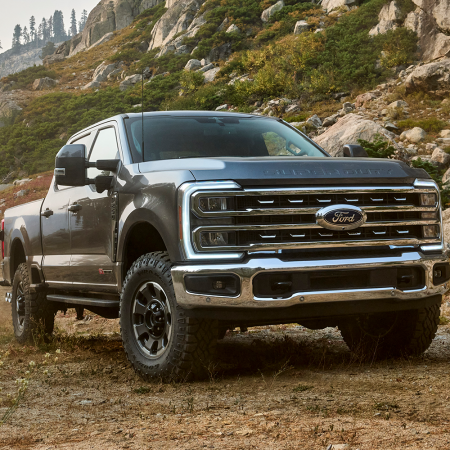 The Ford Super Duty F-250 Tremor driving off-road. F-Series trucks were once again the best-selling vehicle in the U.S. for 2022.