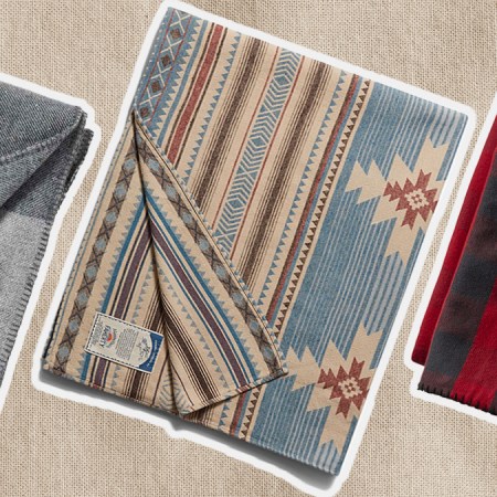 a collage of the best throw blankets on a grey background