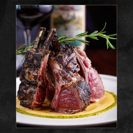 The rack of lamb from Platea, a lamb chop recipe we got from chef Fernando Salazar