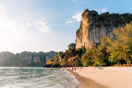 Railay beach at sunset, Krabi, Thailand