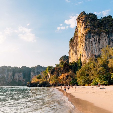 Railay beach at sunset, Krabi, Thailand