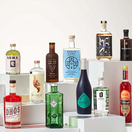 A selection of non-alcoholic spirits as sold by Boisson