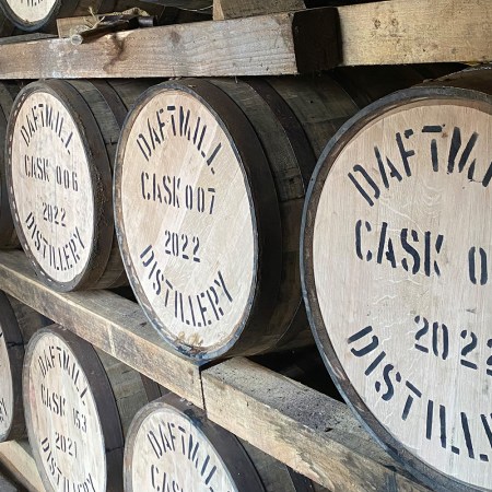 Barrels at Daftmill Distillery