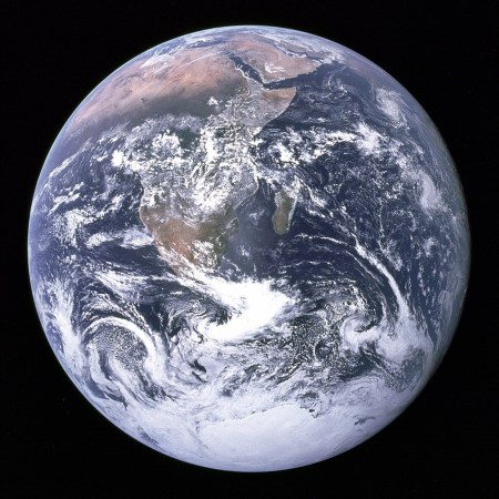 A photo of planet Earth as seen from space. New research shows that the Earth's core is slowing down.