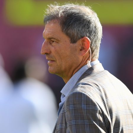 Ex-NFL quarterback Bernie Kosar on the field prior to a game.