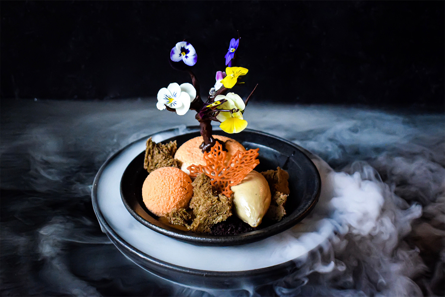 The Autumn Bonsai dessert at Money Cat