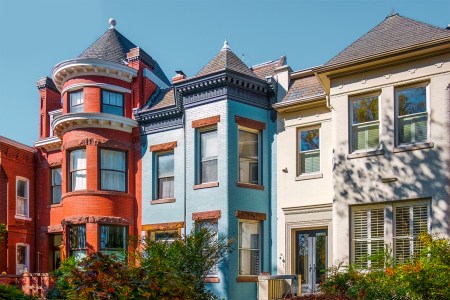 Row of townhouses in the Capitol Hill neighborhood of Washington, D.C.