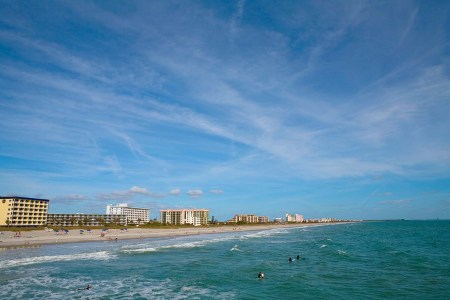 Cocoa Beach, Florida shoreline