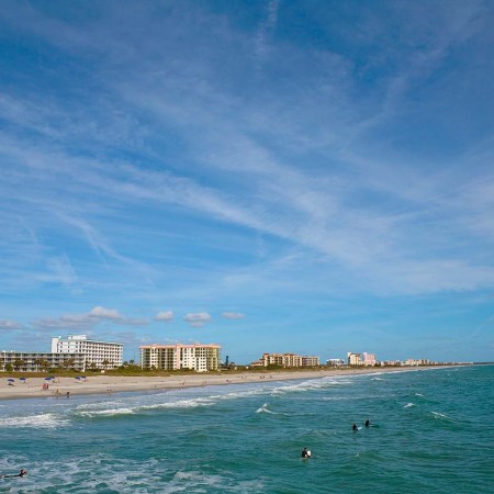 Cocoa Beach, Florida shoreline