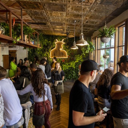 Customers smoke marijuana at the Lowell Cafe in west hollywood