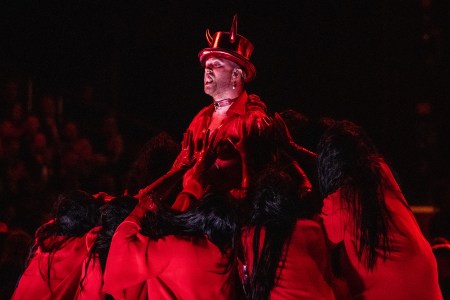 Sam Smith performs "Unholy" with Kim Petras during the 65th Grammy Awards.