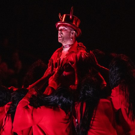 Sam Smith performs "Unholy" with Kim Petras during the 65th Grammy Awards.