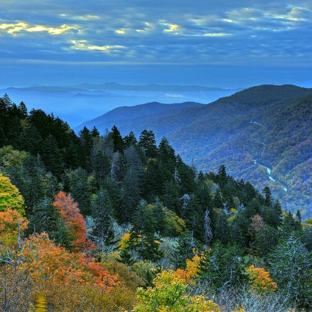 Newfound Gap Sunrise at Great Smoky Mountains National Park