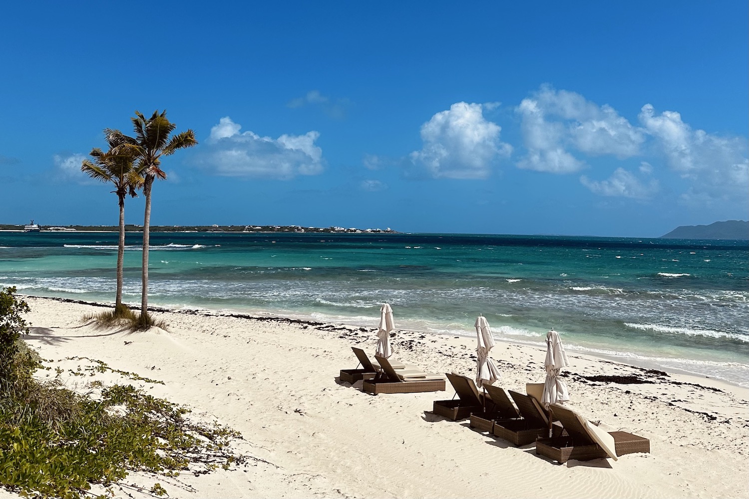 aurora anguilla white sand beach and blue water