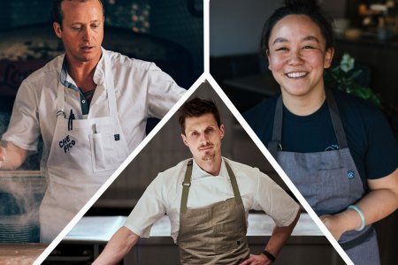 Chefs David Nayfeld, Serena Chow Fisher and Mike Lanham.