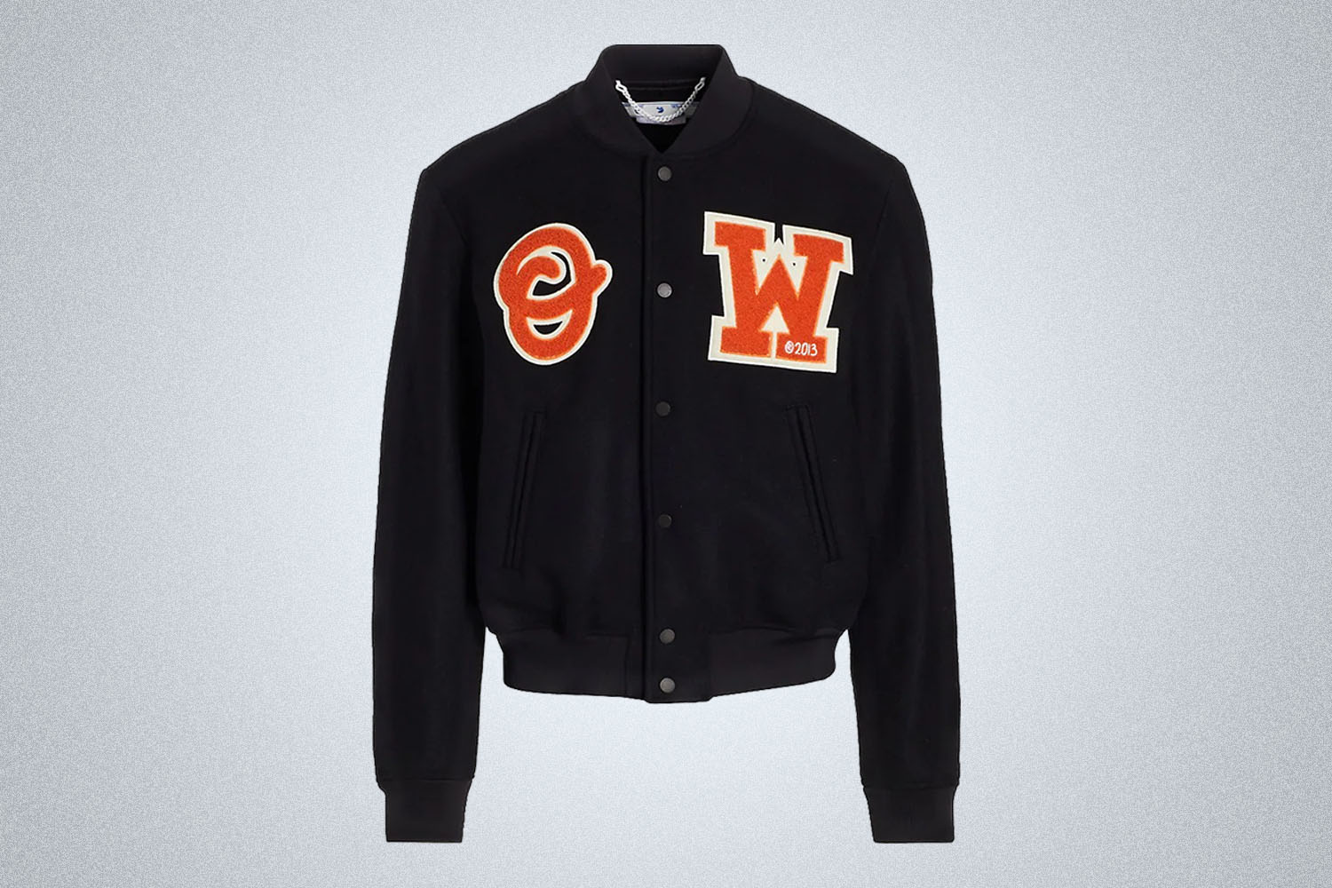 Off-White Letter Patch Varsity Jacket