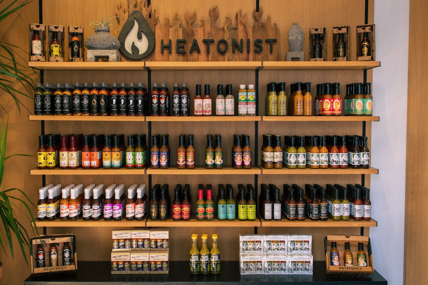 Stocked shelves at Brooklyn's Heatonist shop.