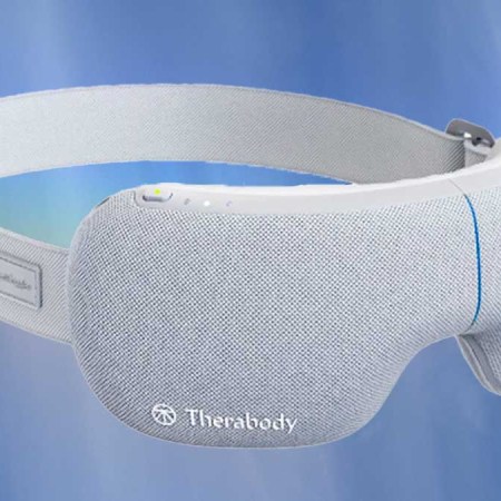 Therabody SmartGoggles, on a blue background