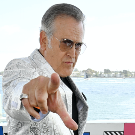 Bruce Campbell visits San Diego Comic-Con.