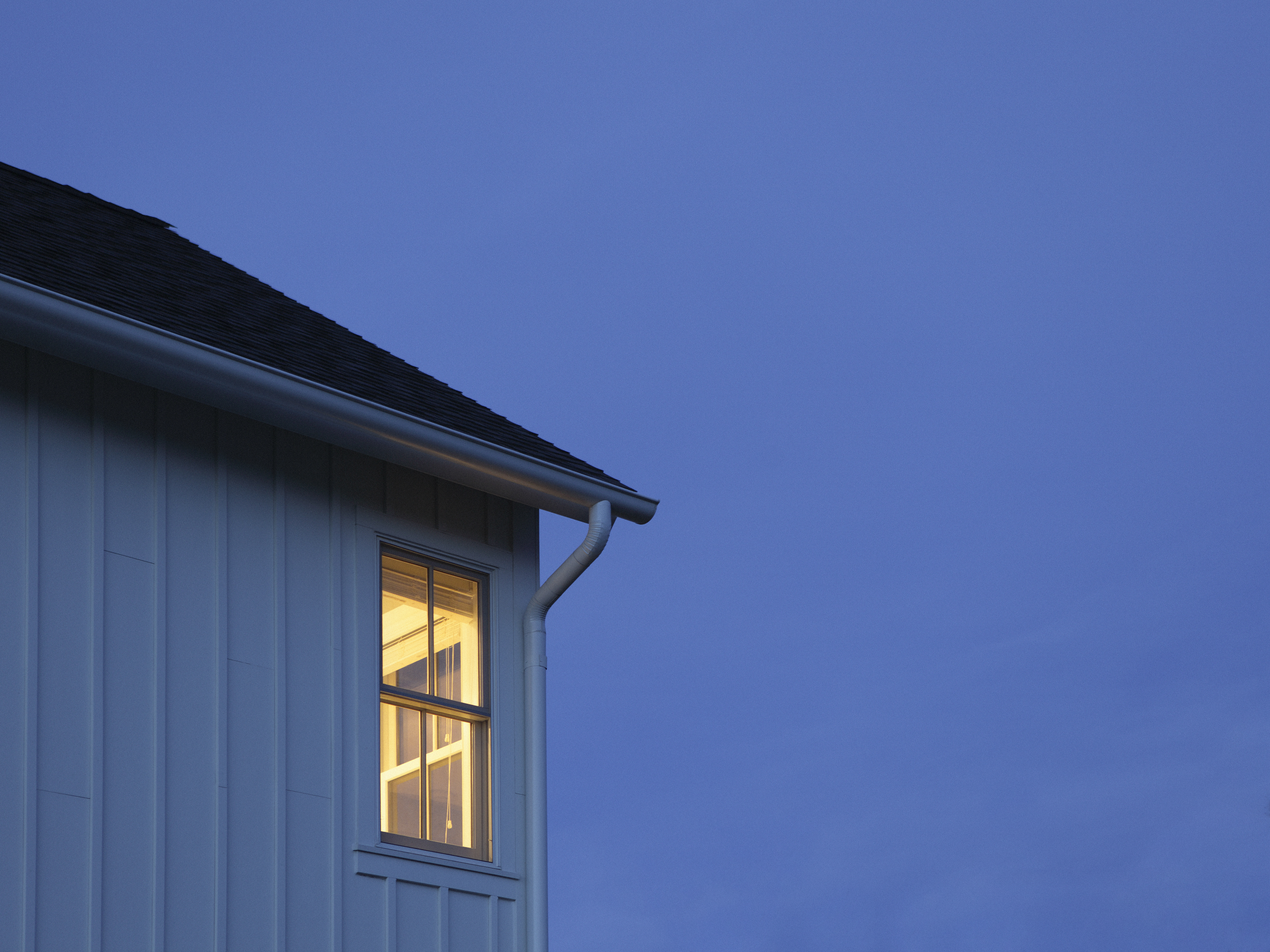 A bedroom light on in the middle of the night.