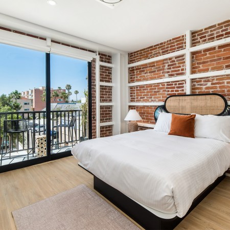 Guest room at The Brick Hotel