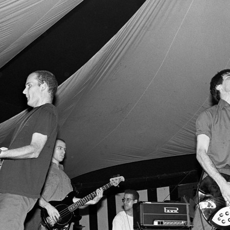 Fugazi performing at Roseland in New York City on September 23, 1993.