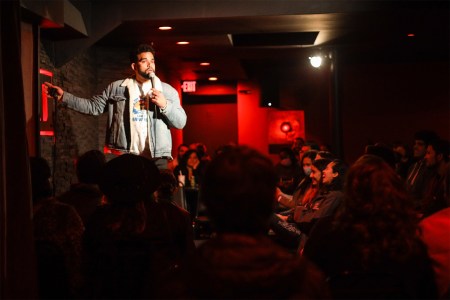 A stand-up comic performing at Hotbed comedy club in Washington, D.C. We spoke with owner and founder of Underground Comedy, Sean Joyce.