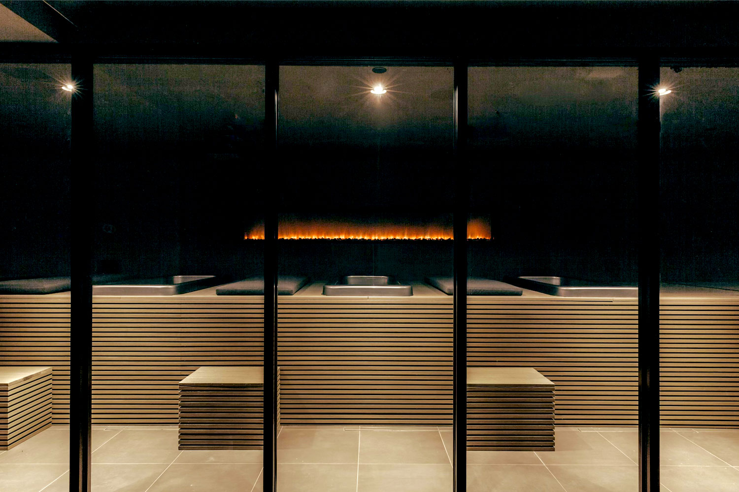 A shot of the ice baths at Remedy Place in Flatiron.