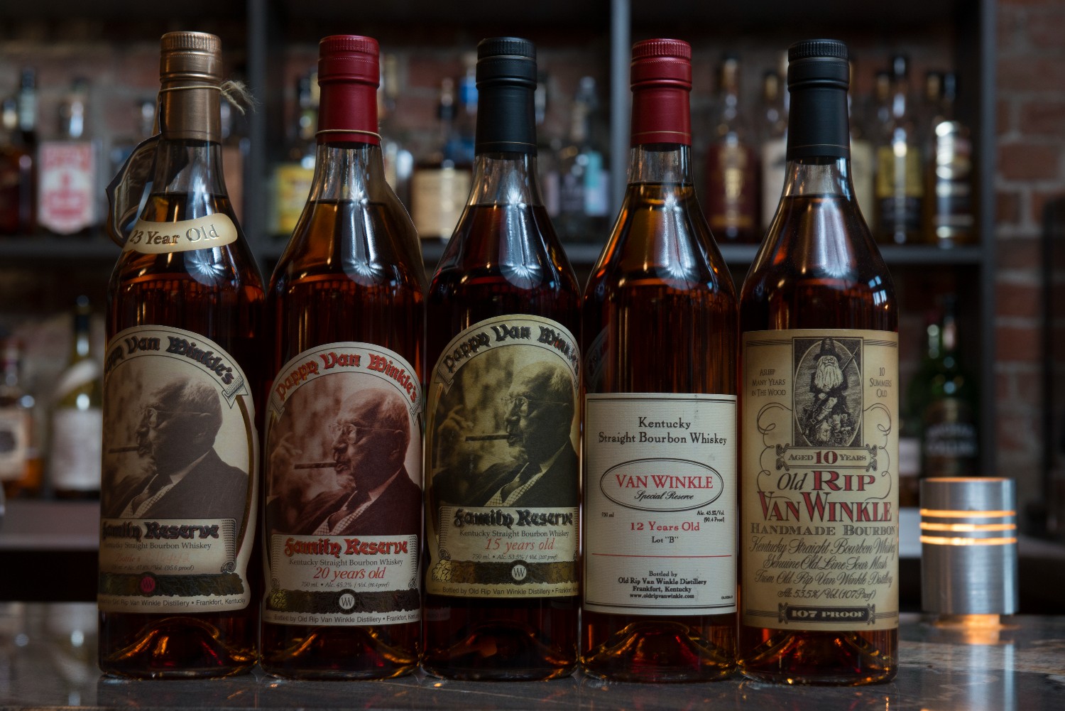 Pappy Van Winkle bottles