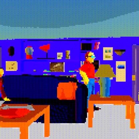 A screenshot from "Nothing, Forever," an AI-generated take on "Seinfeld"