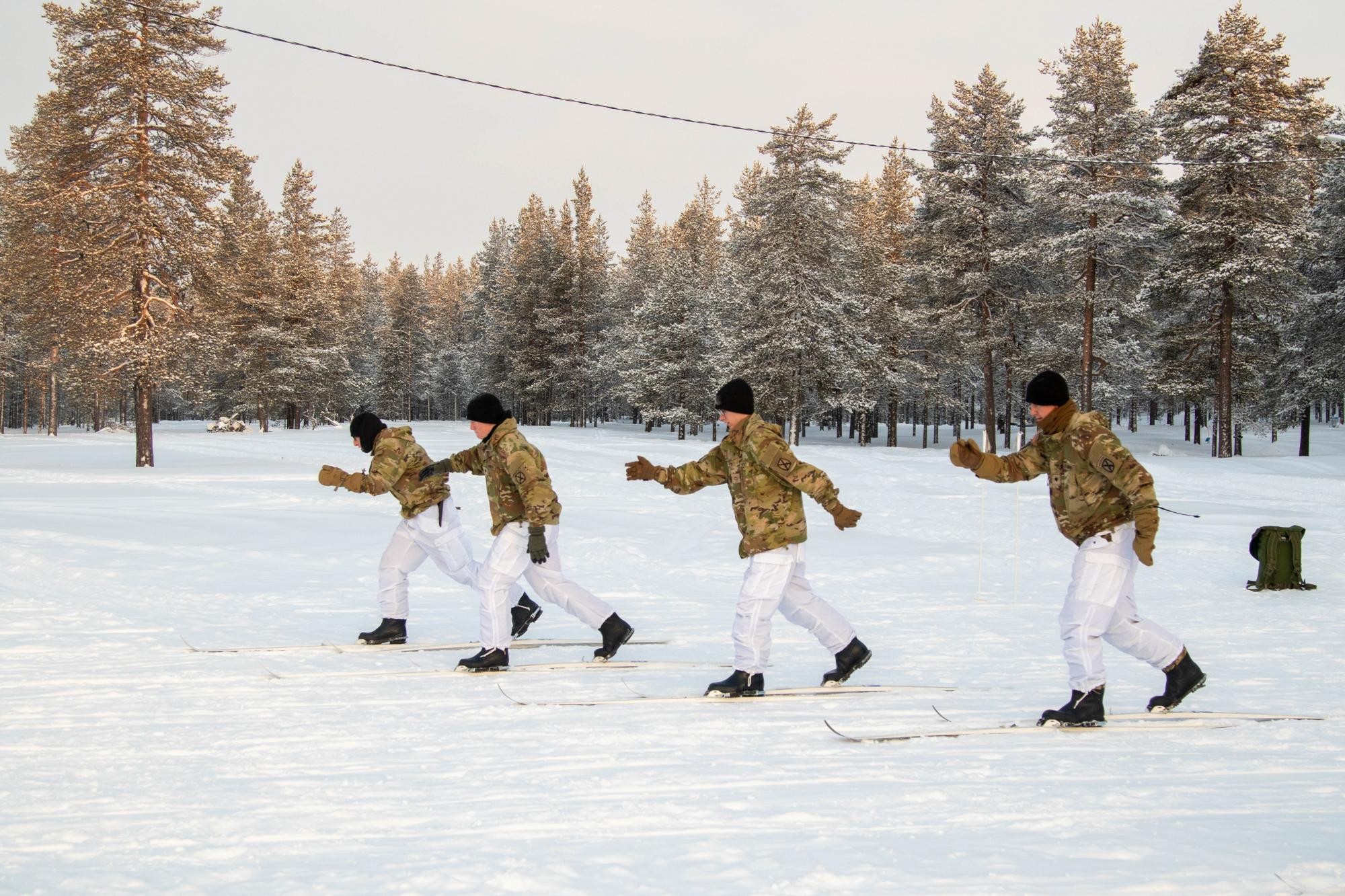 Skiing lesson