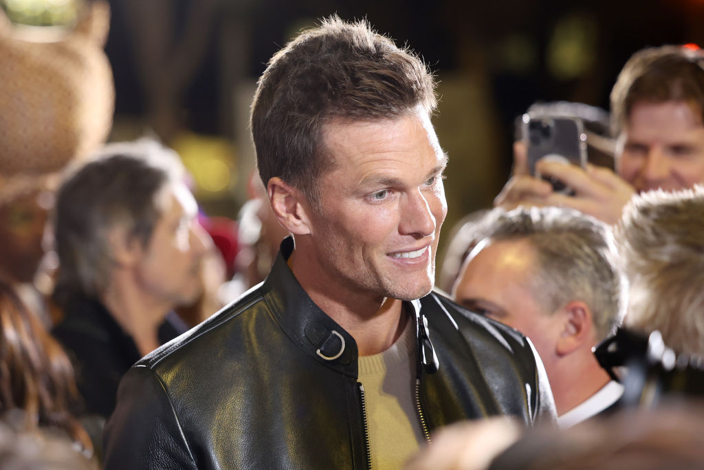 Tom Brady at the premiere of "80 for Brady"