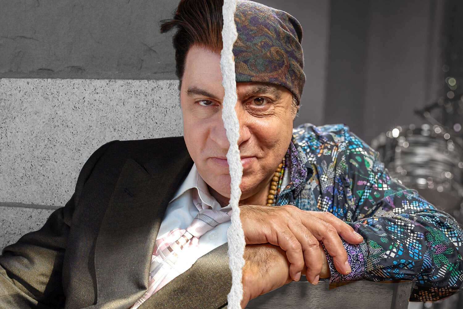 A split screenshot of Steven Van Zandt.