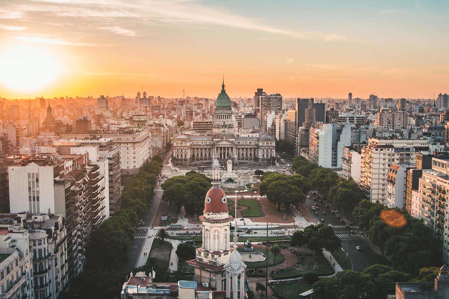 Buenos Aires at sunset