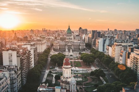 Buenos Aires at sunset