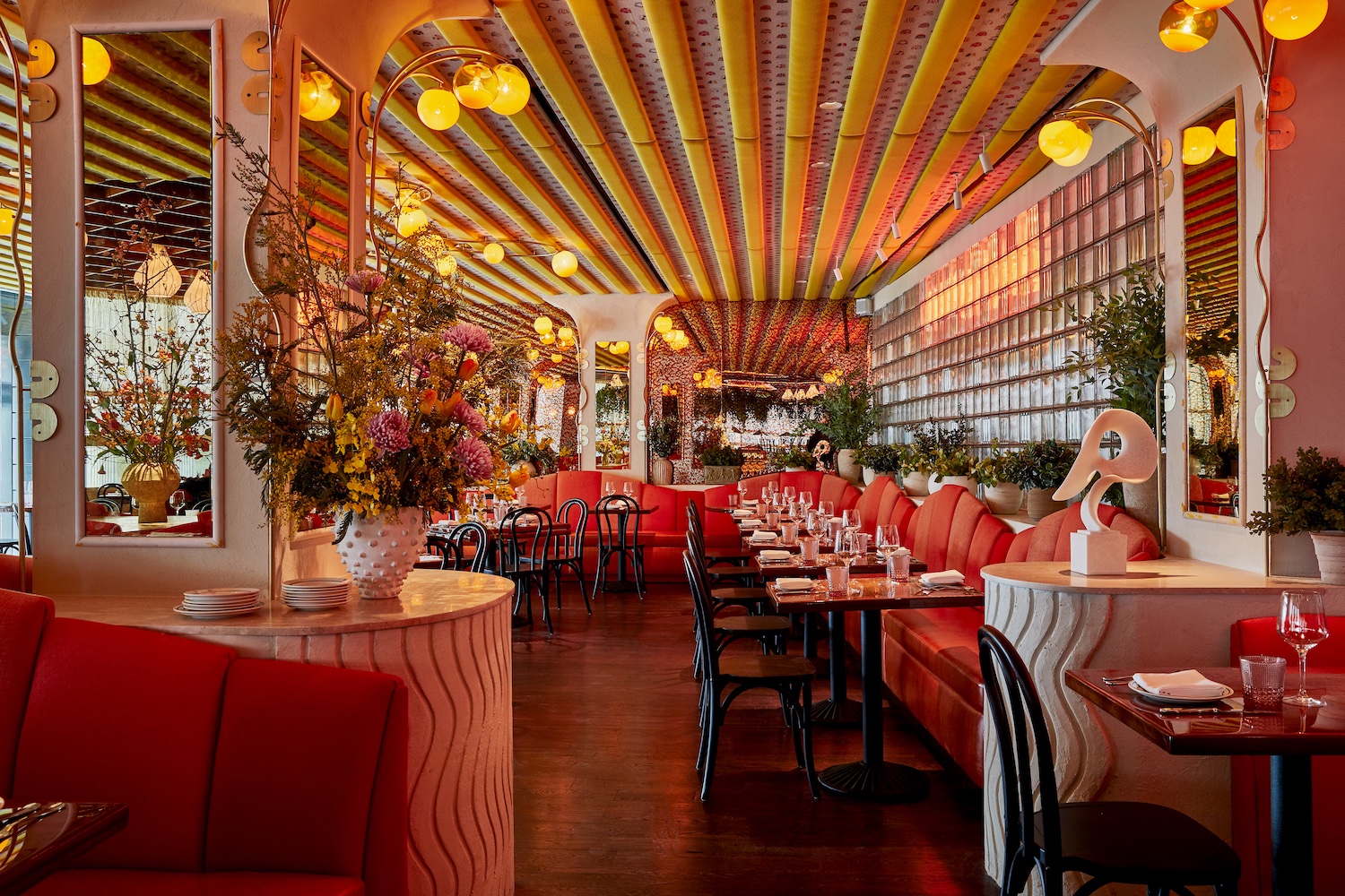 interior of bad roman restaurant