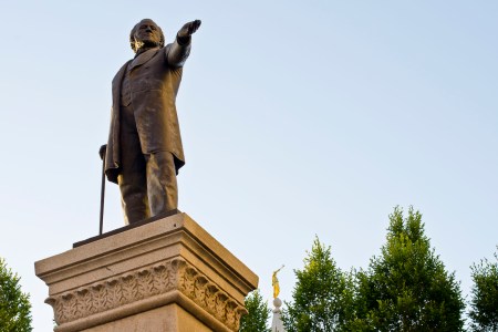 statue of Brigham Young in utah