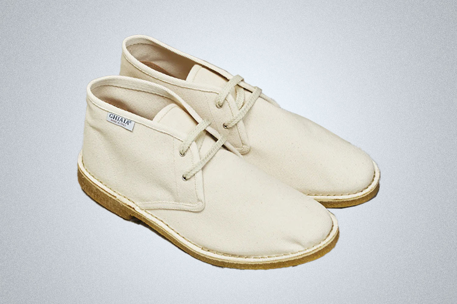 Ghiaia Cashmere Deconstructed Cotton Canvas Desert Boots￼