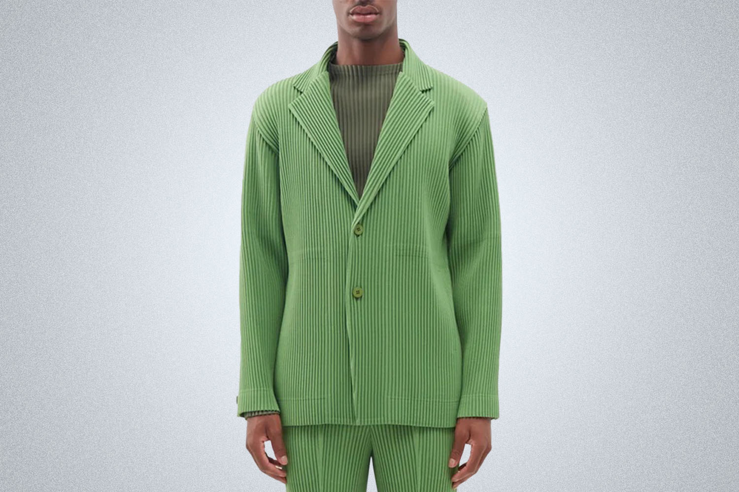 Homme Plissé Issey Miyake Single-Breasted Pleated Suit Jacket