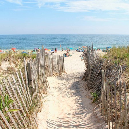 A beach in New York, where a flesh-eating bacteria is headed in the next 20 years or so