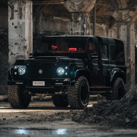 A Defender V8 customized by Ares Modena