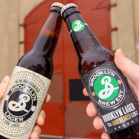 Brooklyn Lager bottles, then and now