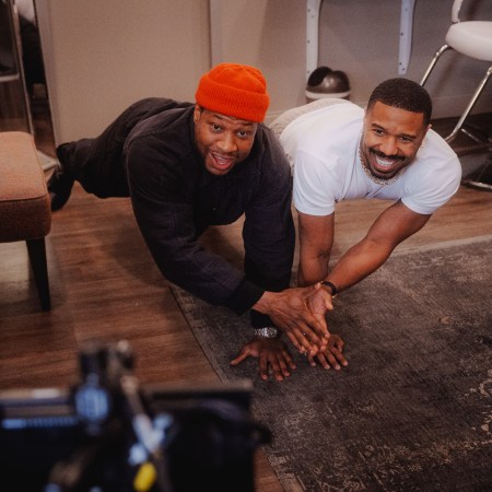 "Creed III" stars Jonathan Majors and Michael B. Jordan horsing around for late night TV. An Instagram post recently highlighted the ab workout of the two stars.