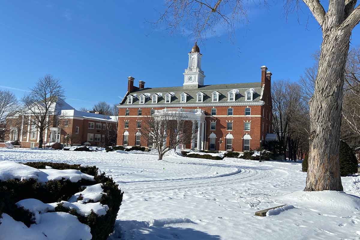 A building on Green Mountain College, which went defunct in 2019. The college is now part of BHAKTA Spirits.