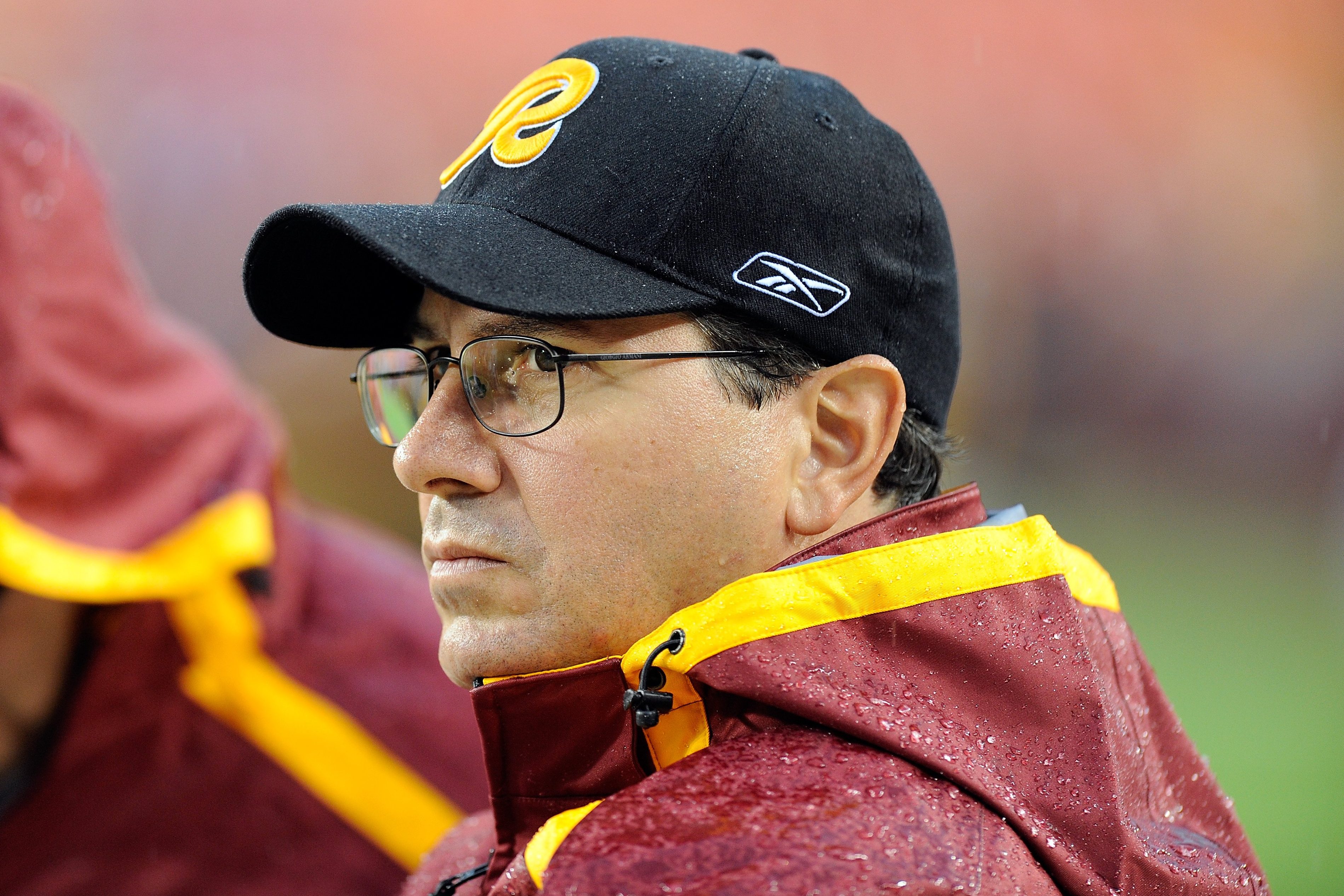 Washington owner Daniel Snyder watches warm-ups in 2009.